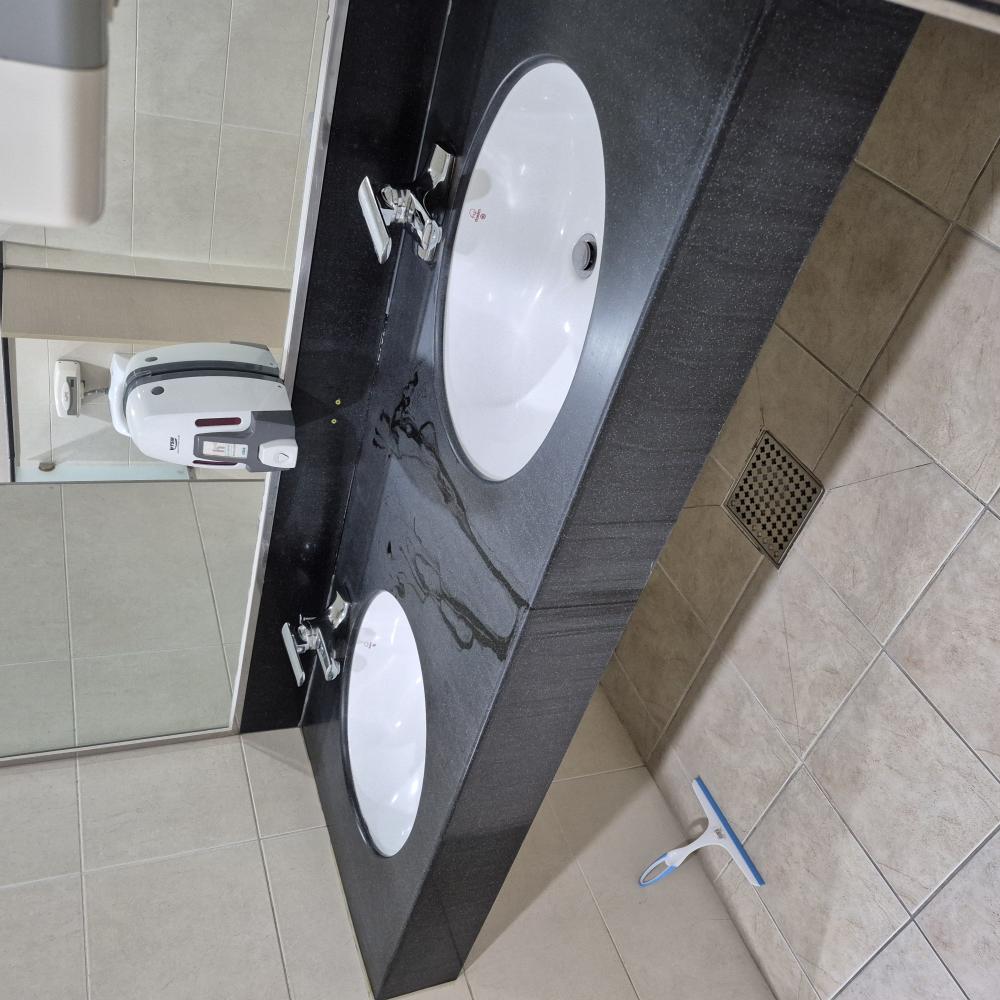 인조대리석 상판 연마,UV코팅(세면대)