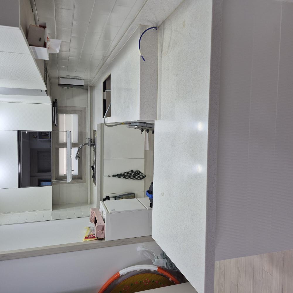 오래사용한 싱크대 상판 연마,UV코팅으로 리폼