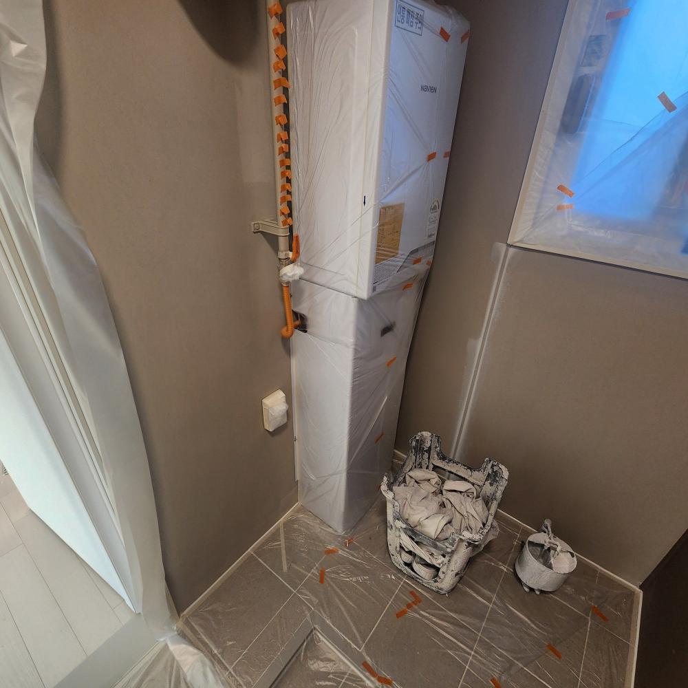 신축 아파트 탄성코트 작업